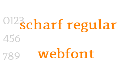 scharf regular webfont