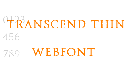 transcend thin webfont
