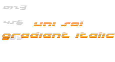 uni sol gradient italic