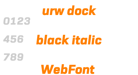 urw dock black italic WebFont