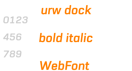 urw dock bold italic WebFont