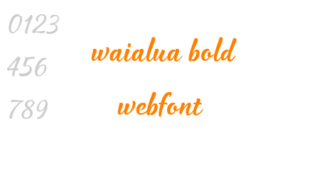 waialua bold webfont