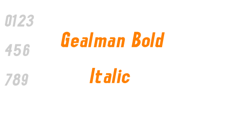 Gealman Bold Italic