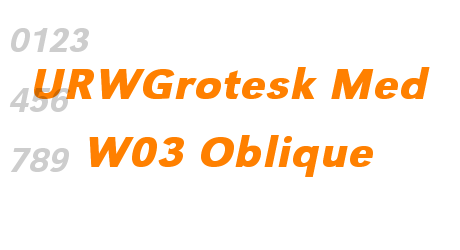 URWGrotesk Med W03 Oblique