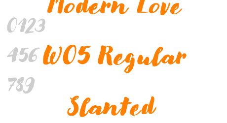 Modern Love W05 Regular Slanted