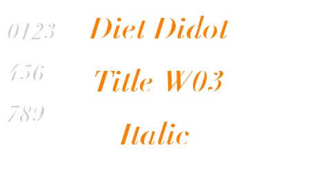 Diet Didot Title W03 Italic