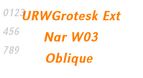 URWGrotesk Ext Nar W03 Oblique