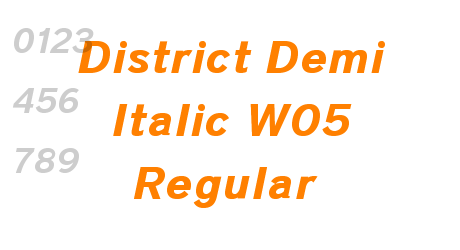 District Demi Italic W05 Regular