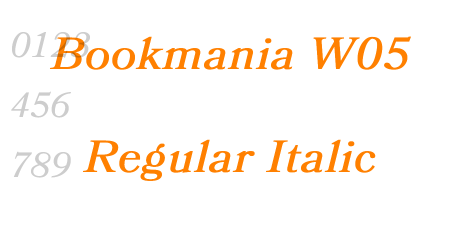 Bookmania W05 Regular Italic