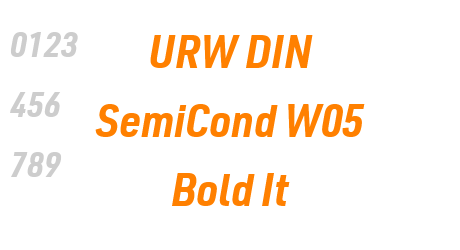 URW DIN SemiCond W05 Bold It