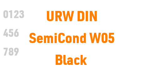 URW DIN SemiCond W05 Black