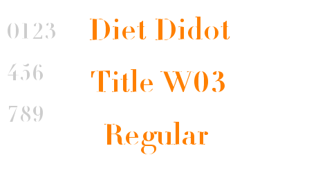 Diet Didot Title W03 Regular
