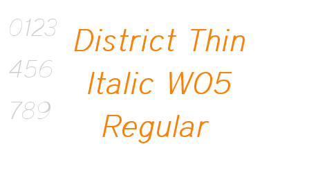 District Thin Italic W05 Regular