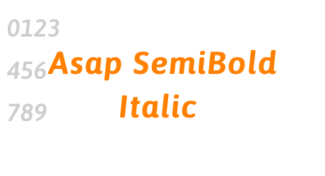 Asap SemiBold Italic
