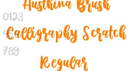 Austhina Brush Calligraphy Scratch Regular
