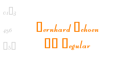 Bernhard Schoen EF Regular