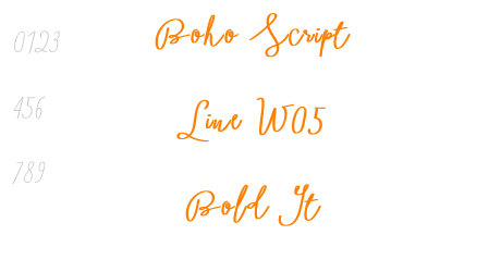 Boho Script Line Drop W05 Bold