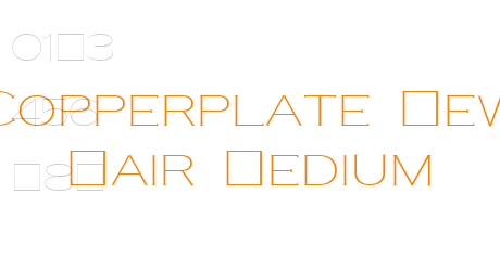 Copperplate New Bold Condensed