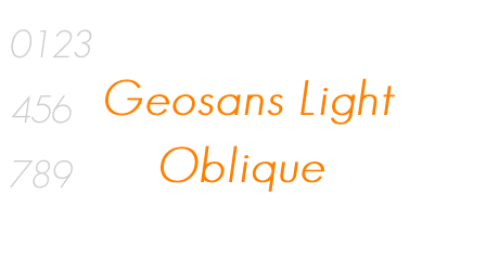 Geosans Light Oblique