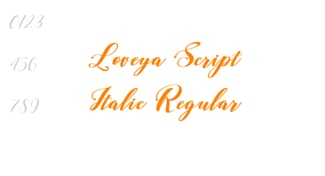 Loveya Script Italic Regular