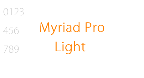Myriad Pro Light