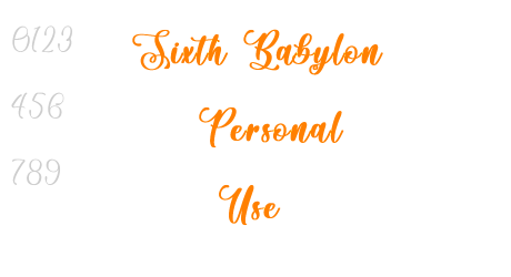 Sixth Babylon – Personal Use