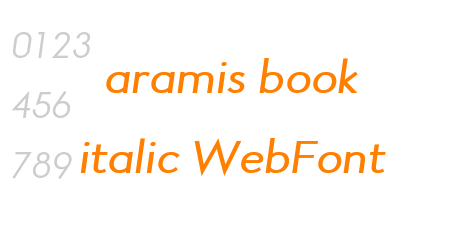 aramis book italic WebFont