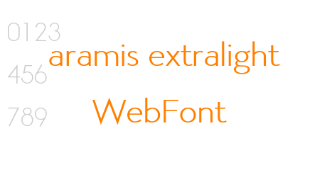 aramis extralight WebFont