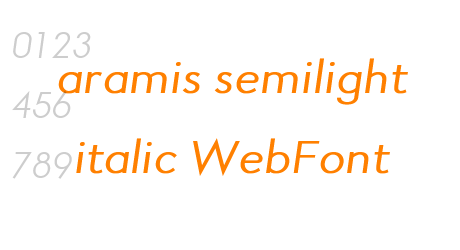 aramis semilight italic WebFont