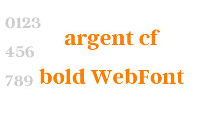 argent cf bold WebFont