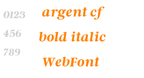 argent cf bold italic WebFont