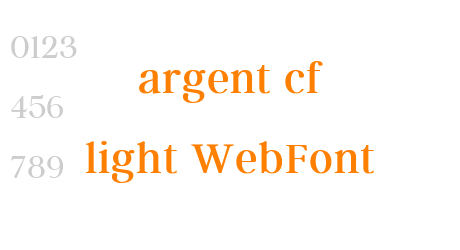 argent cf light WebFont
