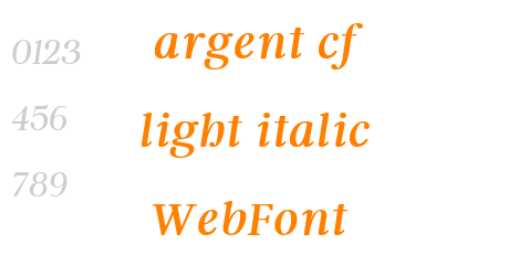 argent cf light italic WebFont