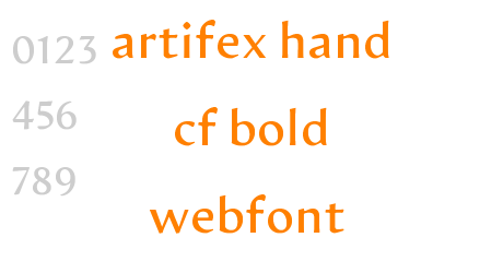 artifex hand cf bold webfont