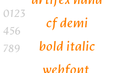 artifex hand cf demi bold italic webfont