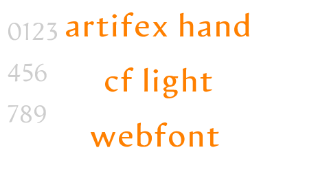 artifex hand cf light webfont