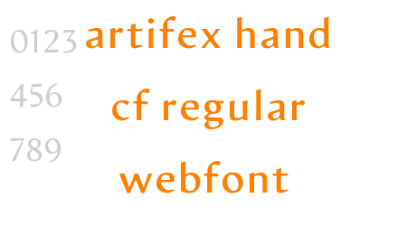 artifex hand cf regular webfont