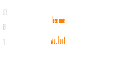 bee one WebFont