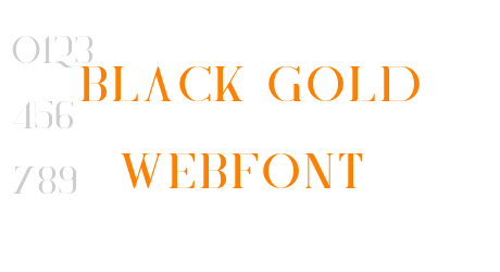 black gold webfont