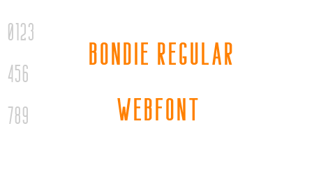 bondie regular WebFont