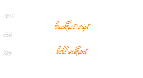 breakfast script bold webfont