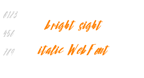 bright sight italic WebFont