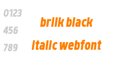 brilk black italic webfont