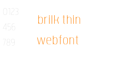 brilk thin webfont