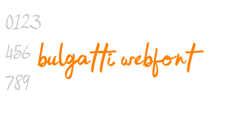 bulgatti webfont