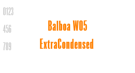 Balboa W05 ExtraCondensed