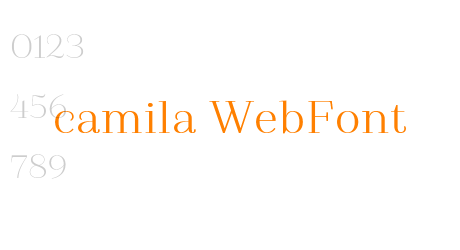 camila WebFont