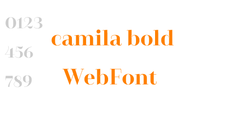 camila bold WebFont