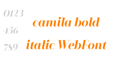 camila bold italic WebFont