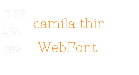camila thin WebFont